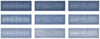 Mediterraneo Azul contemporary style glossy blue ceramic subway tile with varying designs, for walls. In a 3x12" size.