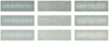 Mediterraneo Fern contemporary style glossy green ceramic subway tile with varying designs, for walls. In a 3x12" size.