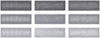 Mediterraneo Gris contemporary style glossy grey ceramic subway tile with varying designs, for walls. In a 3x12" size.