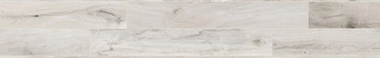 Memory Bianco matte porcelain tile with a white wood design, for floors and walls. Made in Italy, in a 6x40" size.