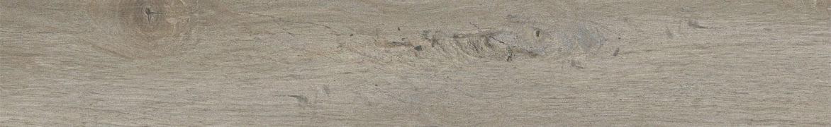 Memory Tortora matte porcelain tile with a taupe wood design, for floors and walls. Made in Italy, in a 6x40" size.