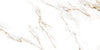 Mery Gold glossy porcelain tile with a marble design, for floors and walls. Made in Spain, in a 24x48" size.