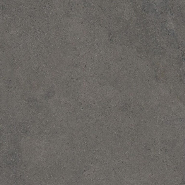 Milano Dark matte porcelain tile with a dark grey/black stone design, for floors and walls. In a 24x24" size.