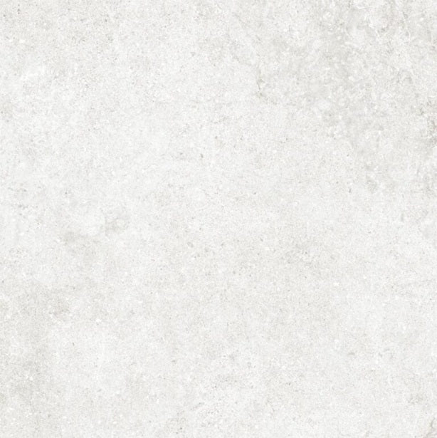 Milano Light matte porcelain tile with a white/off-white stone design, for floors and walls. In a 24x24" size.