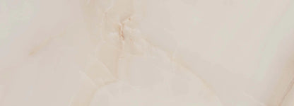 Mirage Warm glossy ceramic tile with a beige onyx design, for walls. Made in Spain, in a 10x28" size.