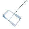 Stainless steel mixing paddle for drywall compound, paints, adhesives, etc. Has a 30" shaft and 8.25" diameter mixer.