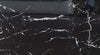 Nero Marquina polished porcelain tile with black marble design, for floors and walls. In a 12x24" size.
