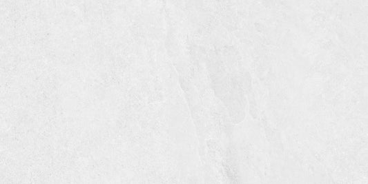 Nordic Chalk matte porcelain tile with a white/off-white stone look, for floors and walls. In a 24x48" size.