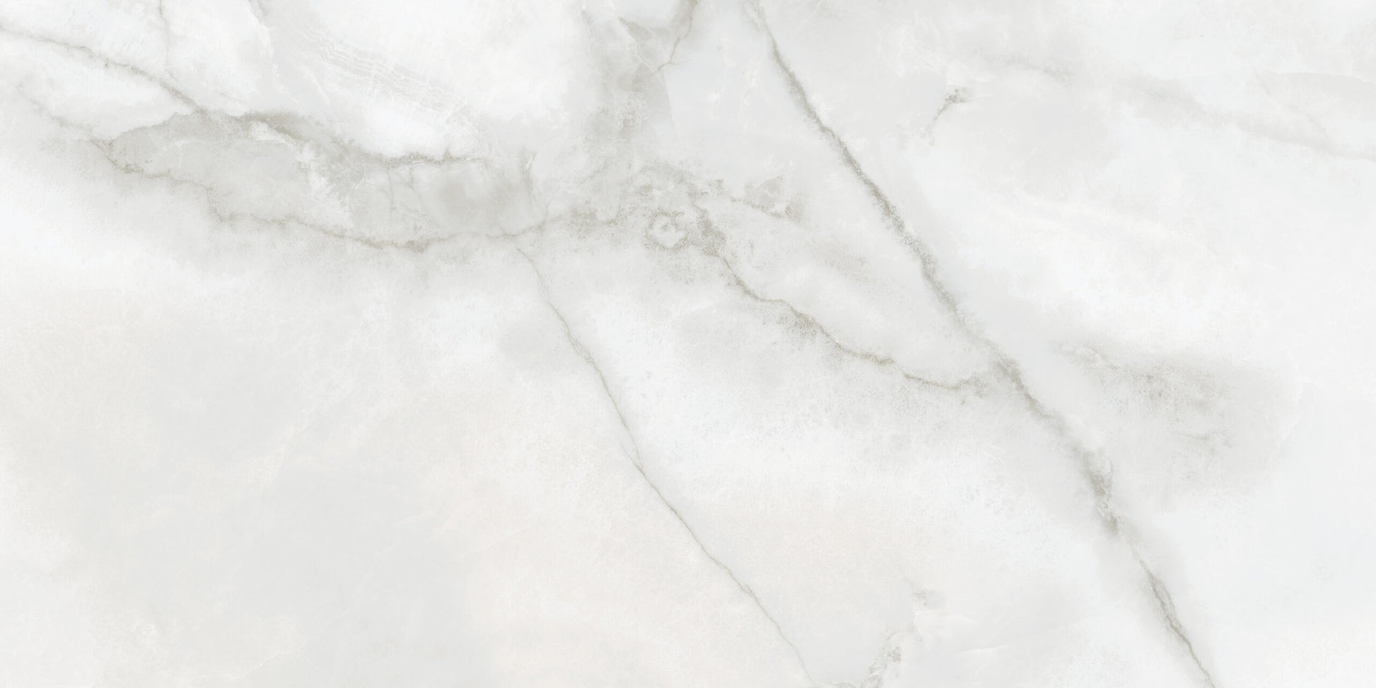 Onice Pearl porcelain tile with a silver onyx design, for floors and walls. Made in Spain, in a 24x48" size.