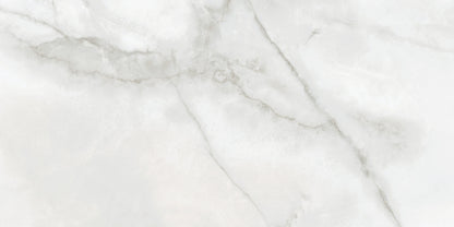 Onice Pearl porcelain tile with a silver onyx design, for floors and walls. Made in Spain, in a 24x48" size.