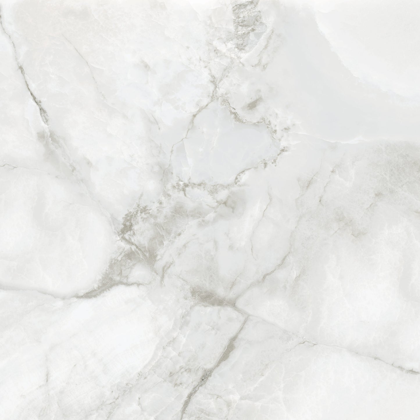 Onice Pearl polished porcelain tile with a silver onyx design, for floors and walls. Made in Spain, in a 48x48" size.