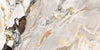 Paco Pearl polished porcelain tile with a grey and gold stone/mable design, for floors and walls. In a 24x48" size.