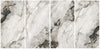 Pandora polished porcelain tile with a white, gold, and black marble style for floors and walls. In a 24x48" size.