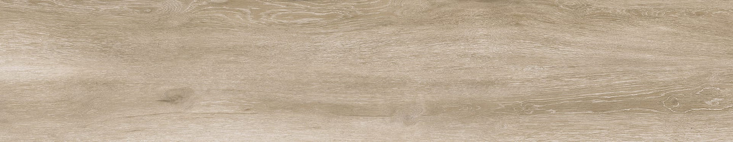 Pecan Beige matte porcelain tile with a wood design, for floors and walls. Made in Spain, in a 9x48" size.