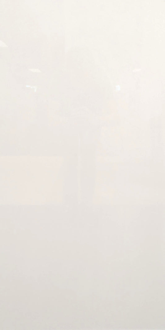 Pure White polished porcelain tile for floors and walls. In a 24x48" size.