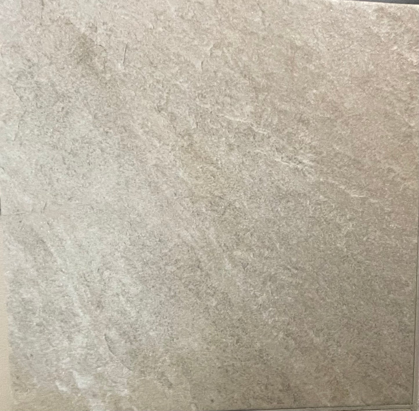 Quartz Stone Beige matte porcelain tile with a stone design, for floors and walls. Made in Italy, in a 12x12" size.