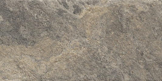 Rocking Grey matte porcelain tile with a stone design, for floors and walls. Made in Italy, in a 8x16" size.