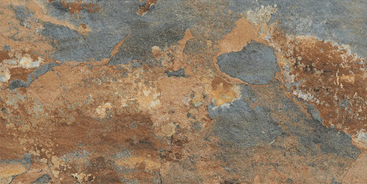 Rocking Multicolor matte porcelain tile with a stone design, for floors and walls. Made in Italy, in a 8x16" size.