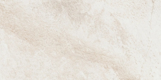 Rocking White matte porcelain tile with a stone design, for floors and walls. Made in Italy, in a 8x16" size.