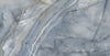 Rodas Smerato polished porcelain tile with a blue onyx design, for floors and walls. Made in Spain, in a 24x48" size.