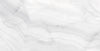 Rodas White polished porcelain tile with an onyx design, for floors and walls. Made in Spain, in a 24x48" size.