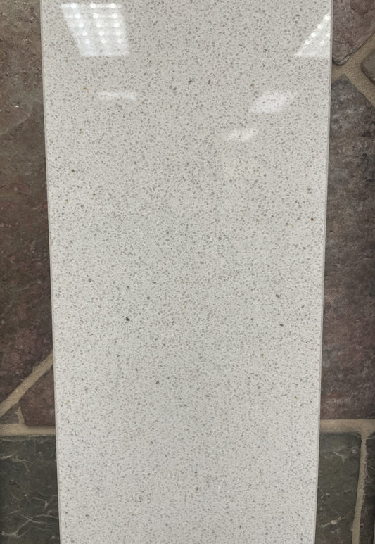 Sky White off-white quartz shower arch in a 6x76" or 6x94.5" size.