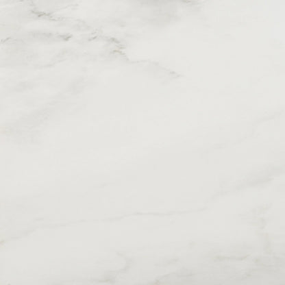 Snow polished porcelain tile with a white marble design, for floors and walls. Made in Spain, in a 24x24" size.