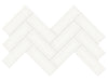 Soho Canvas White herringbone porcelain mosaic in a pure white colour.