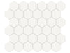 Soho Canvas White small hexagon porcelain mosaic in a pure white colour.