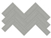Soho Cement Chic herringbone porcelain mosaic in a taupe colour.