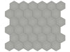 Soho Cement Chic small hexagon porcelain mosaic in a taupe colour.