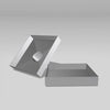 Stainless Steel square shower drain with a tile insert, in a matte brushed nickel colour.