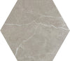 Morvedre Crema hexagon matte porcelain tile for floors and walls. Made in Spain, in a 8" hexagon size.