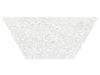 Station Pearl matte porcelain tile with a light grey terrazzo pebble style. In a 10x24" half hexagon size.