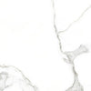 Statuario Gentile polished/matte porcelain tile with a white marble design, for floors and walls. In a 24x24" size.
