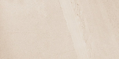 Stone Collection Beige stone look matte porcelain tile for floor and wall made in Italy. 12x24" size.