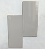 Tender Grey glossy ceramic subway tile for walls. In a 4.5x10" size.