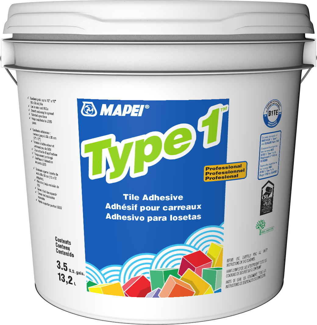 Mapei Type 1 wall tile glue/adhesive for small format tiles, in a 13.2 L bucket.