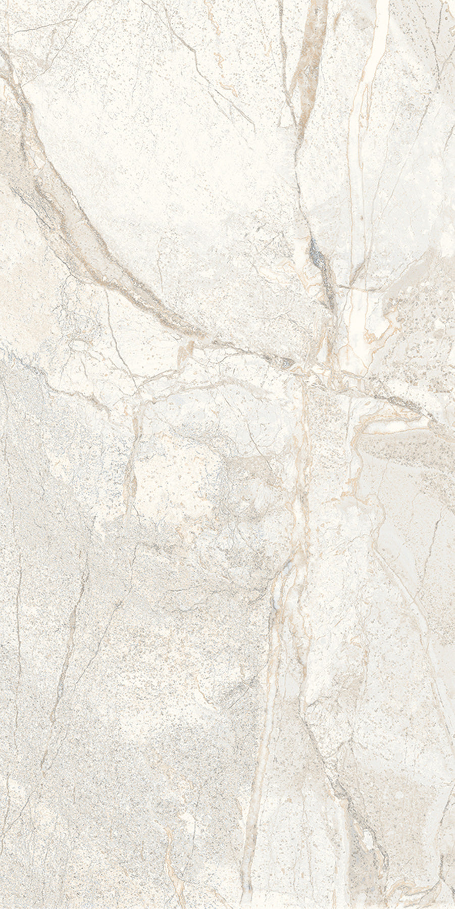 Utah Glacier matte porcelain tile with a white stone design, for floors and walls. Made in Italy, in a 12x24" size.