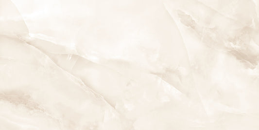 Venus Sand polished porcelain tile with a beige onyx design, for floors and walls. Made in Spain, in a 24x48" size.