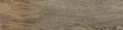 Vintage Marrone matte porcelain tile with a brown wood design, for floors and walls. Made in Italy, in a 8x48" size.