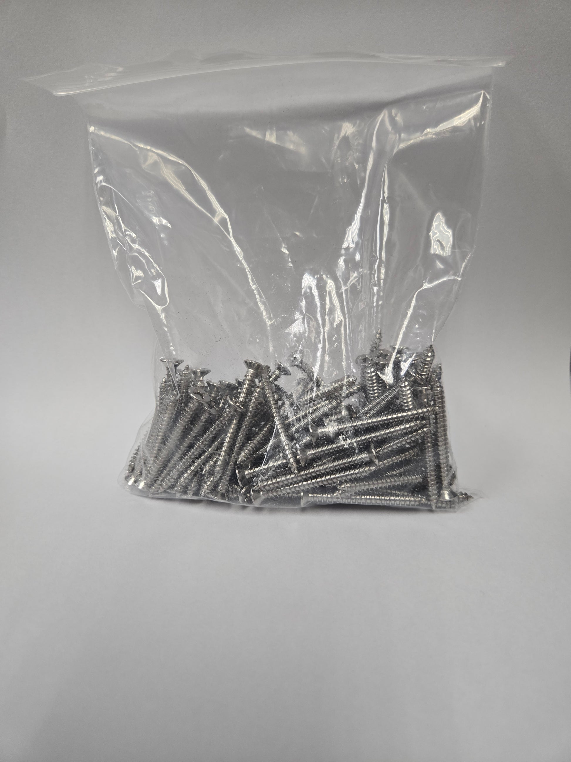 Bag of 100 screws for extruded polystyrene (XPS) foam tile backer boards.