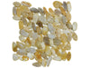 Zen Tonga Sunset natural stone pebble mosaic with warm beige colours. In a flat finish.