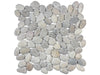 Zen Vitality Mica natural stone pebble mosaic with beige and grey colours. In a natural rounded finish.